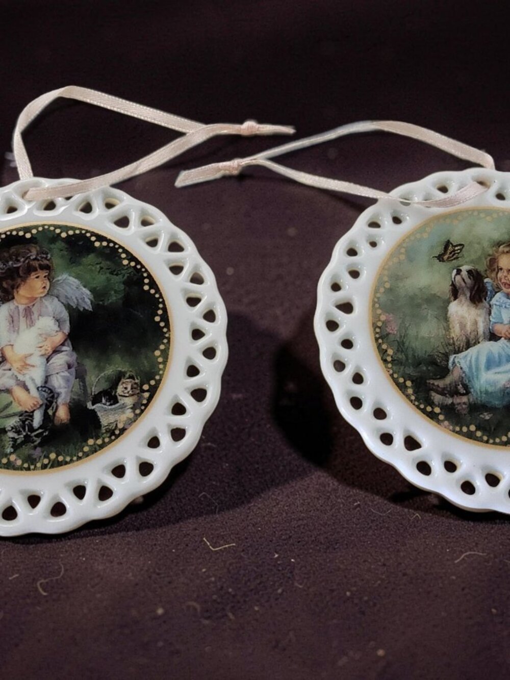 1997 Bradfords Exchange Porcelain Heavens Little Sweethearts,Angels Innocence,An